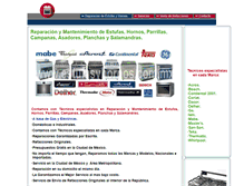 Tablet Screenshot of estufasyhornos.com.mx